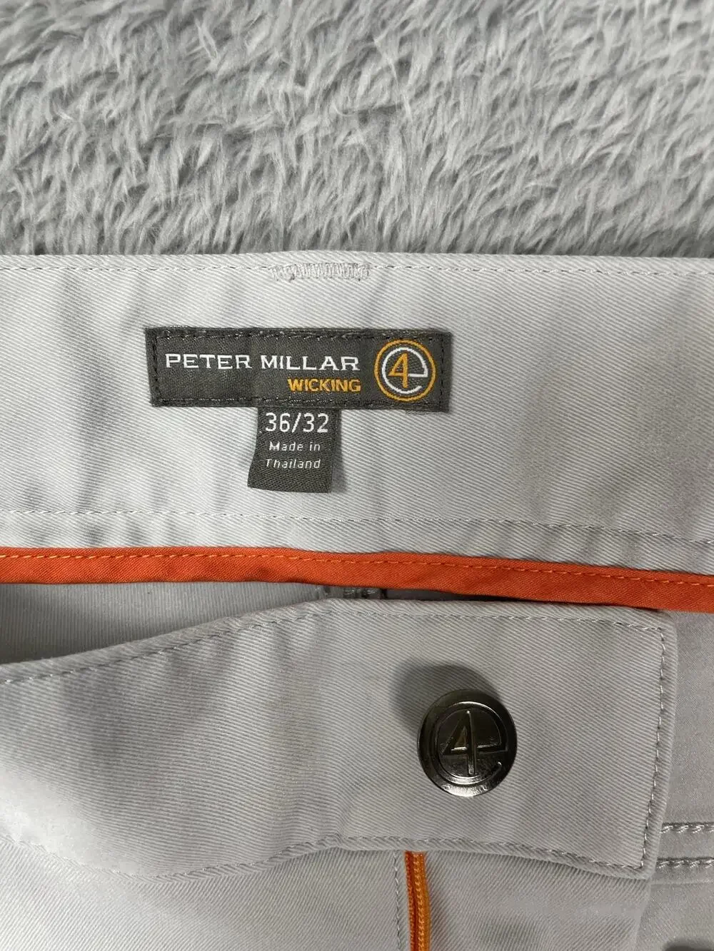 Peter Millar Pants Mens 36x32 Off White EB66 Performance Stretch Wicking Golf